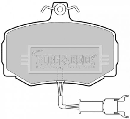 BORG & BECK Комплект тормозных колодок, дисковый тормоз BBP1333